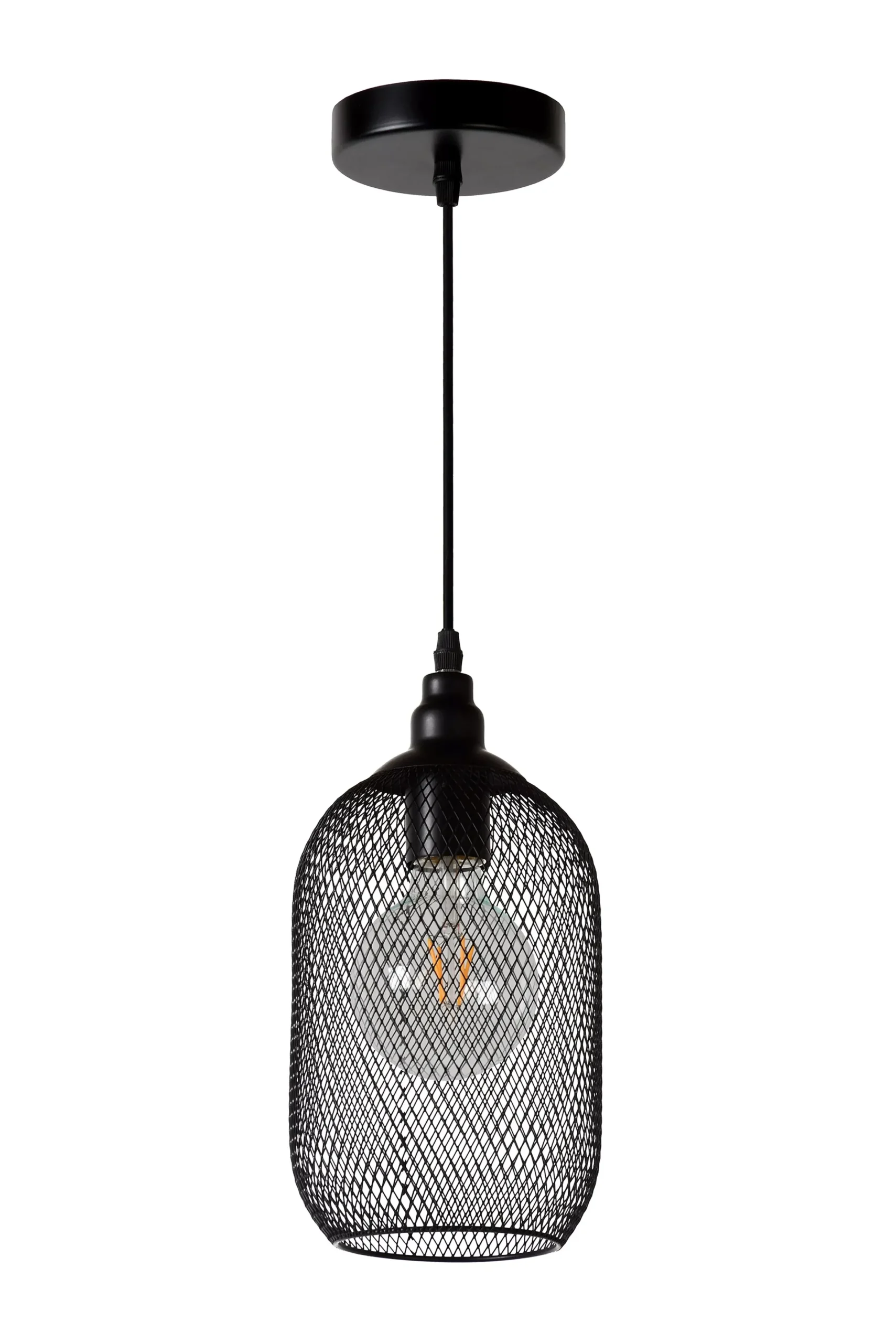 MESH - Hanglamp - Ø 15 cm - 1xE27 - Zwart*Lucide Outlet