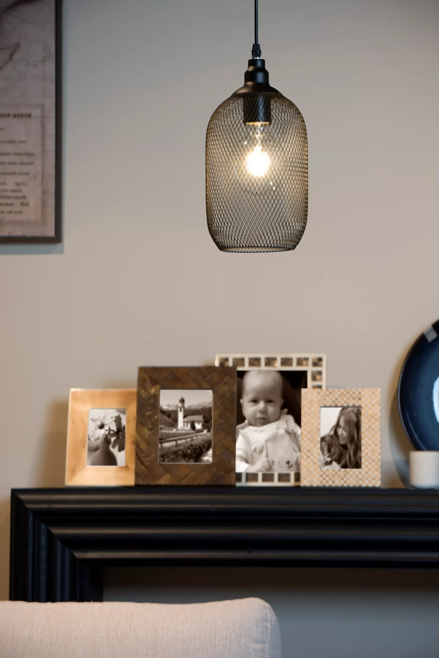 MESH - Hanglamp - Ø 15 cm - 1xE27 - Zwart*Lucide Outlet