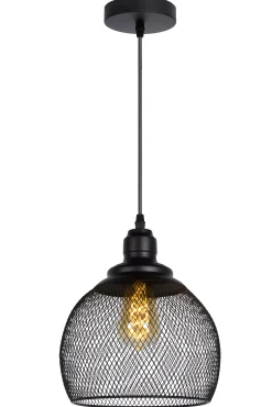 MESH - Hanglamp - Ø 22 cm - 1xE27 - Zwart*Lucide Online
