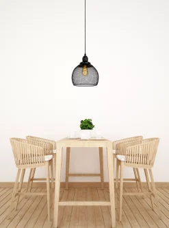 MESH - Hanglamp - Ø 22 cm - 1xE27 - Zwart*Lucide Online