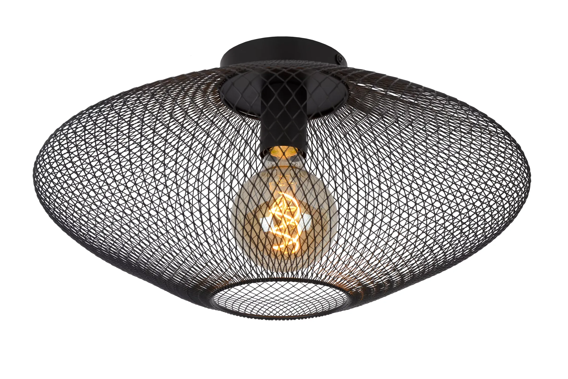 MESH - Plafonnière - Ø 45 cm - 1xE27 - Zwart*Lucide Discount
