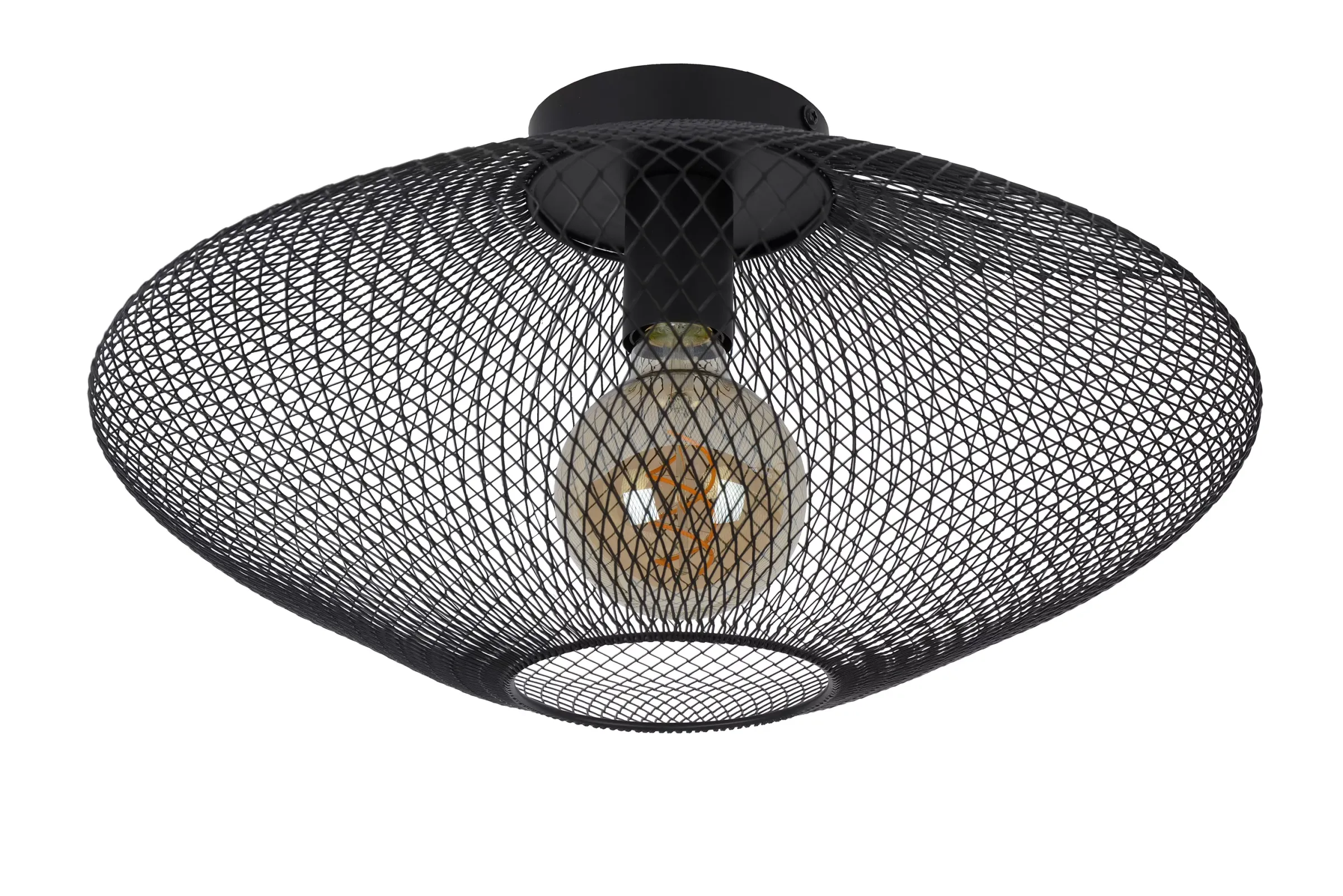 MESH - Plafonnière - Ø 45 cm - 1xE27 - Zwart*Lucide Discount