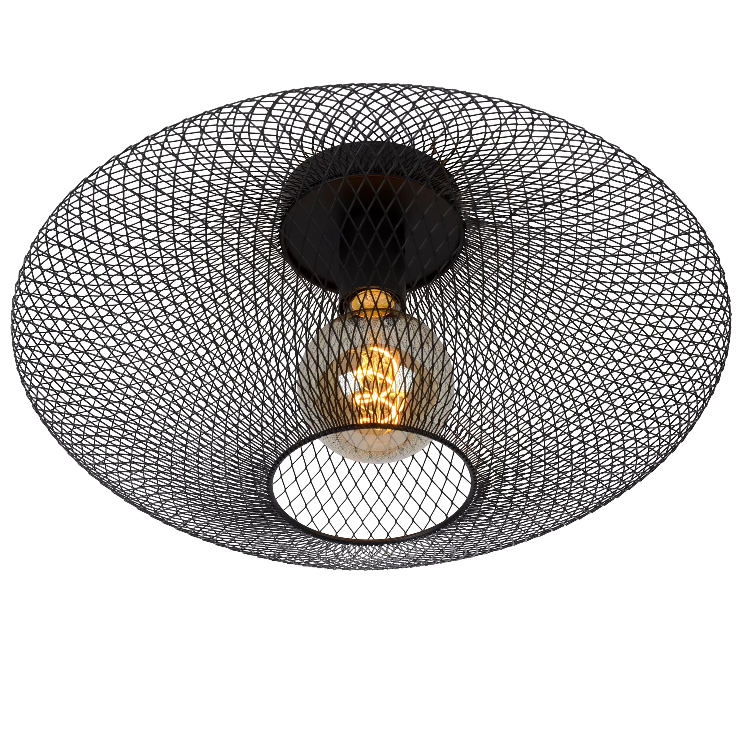 MESH - Plafonnière - Ø 45 cm - 1xE27 - Zwart*Lucide Discount