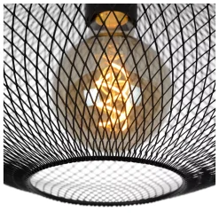 MESH - Plafonnière - Ø 45 cm - 1xE27 - Zwart*Lucide Discount