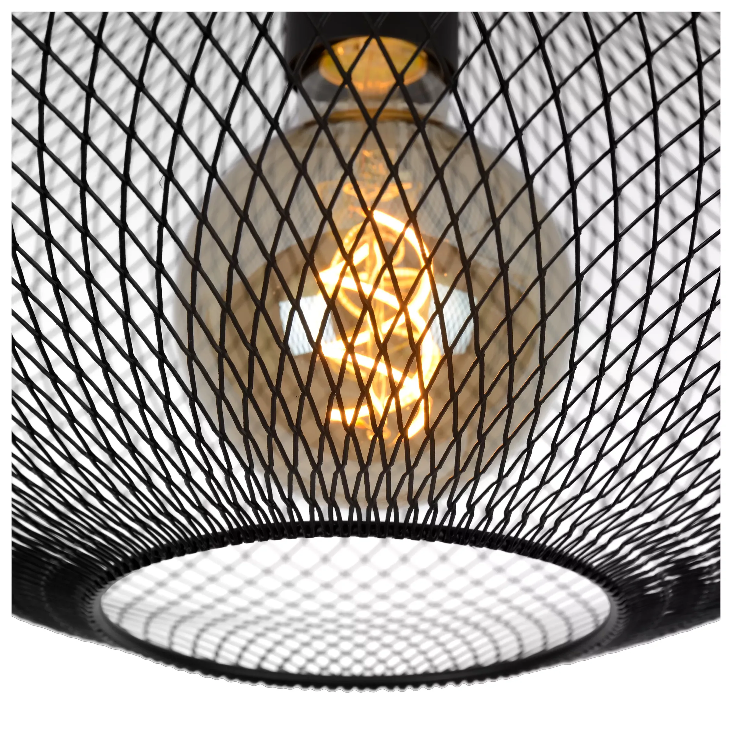MESH - Plafonnière - Ø 45 cm - 1xE27 - Zwart*Lucide Discount
