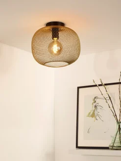 MESH - Plafonnière - Ø 30 cm - 1xE27 - Mat Goud / Messing*Lucide Outlet