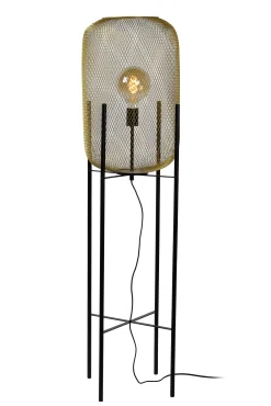 MESH - Vloerlamp - Ø 35 cm - 1xE27 - Mat Goud / Messing*Lucide Best Sale