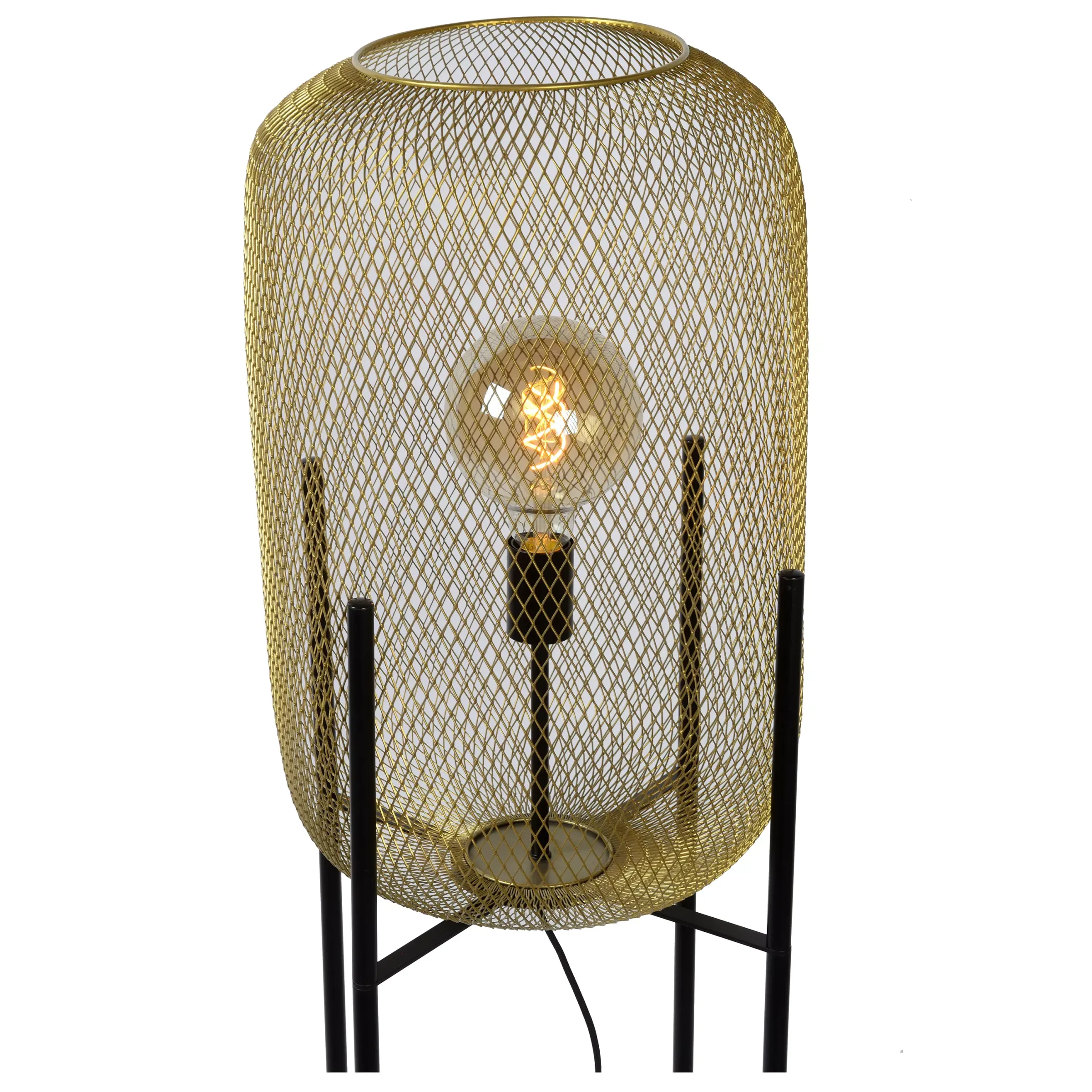 MESH - Vloerlamp - Ø 35 cm - 1xE27 - Mat Goud / Messing*Lucide Best Sale
