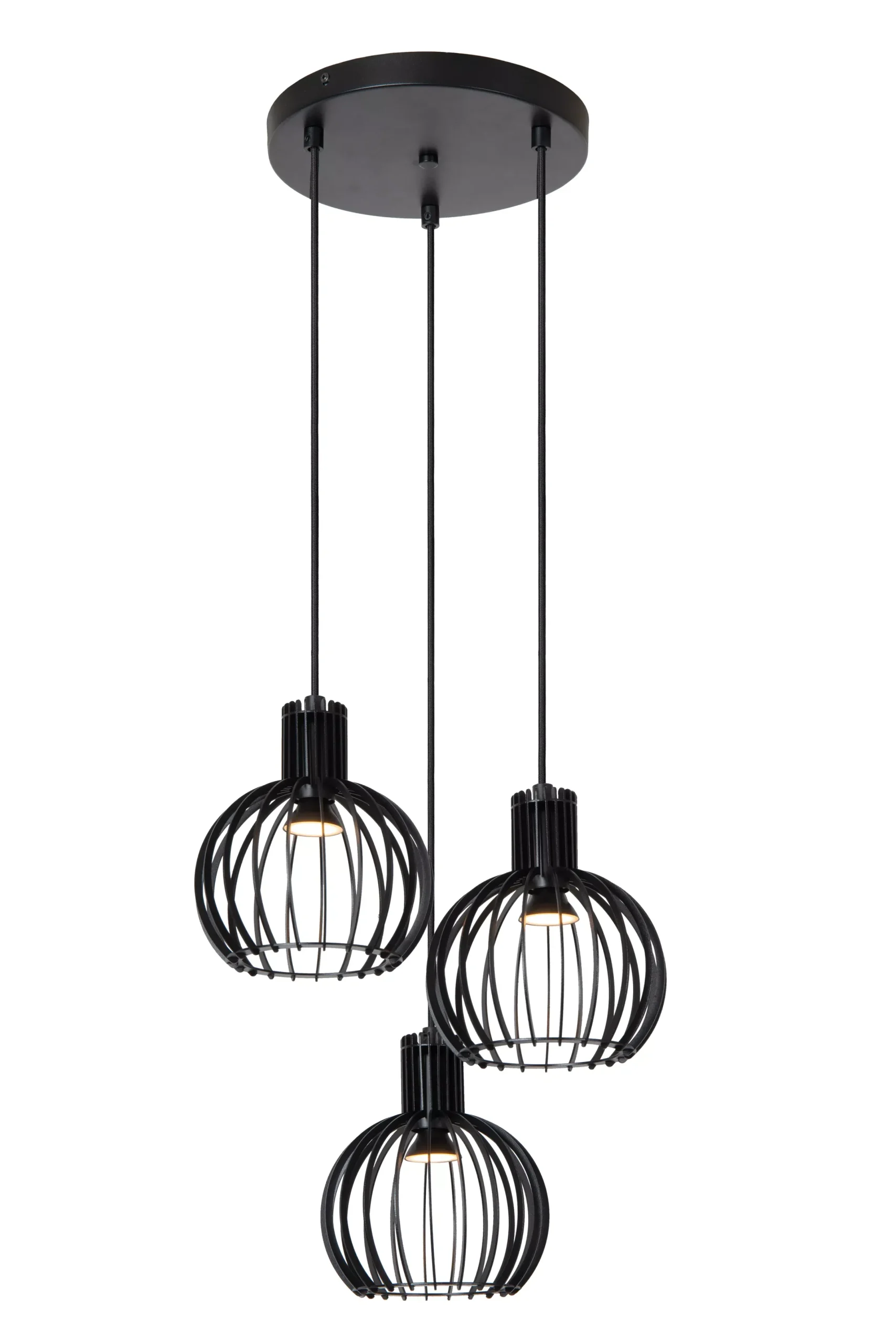 MIKAELA - Hanglamp - Ø 32 cm - 3xE14 - Zwart*Lucide Cheap