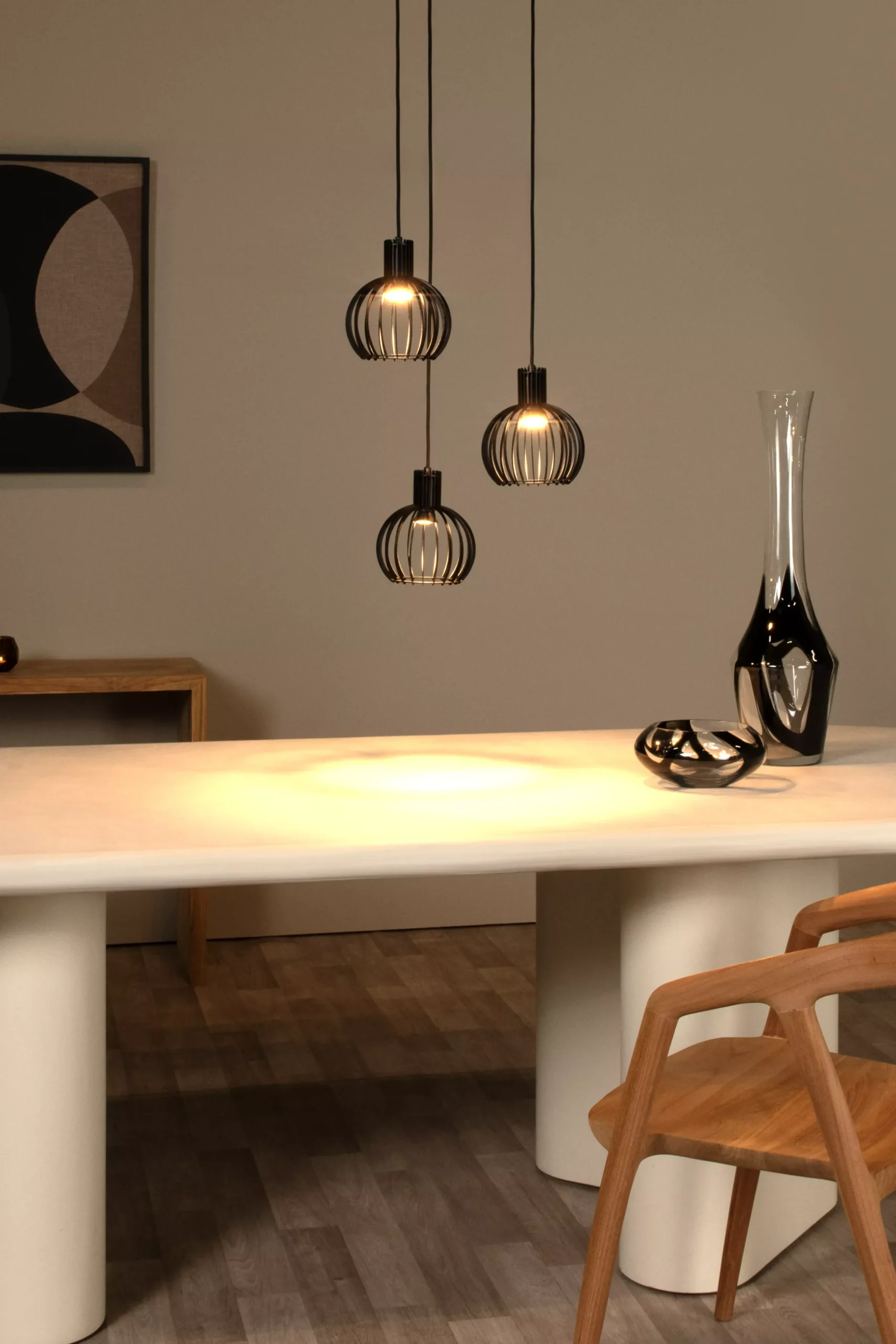 MIKAELA - Hanglamp - Ø 32 cm - 3xE14 - Zwart*Lucide Cheap