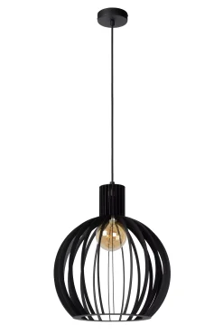 MIKAELA - Hanglamp - Ø 35 cm - 1xE27 - Zwart*Lucide New