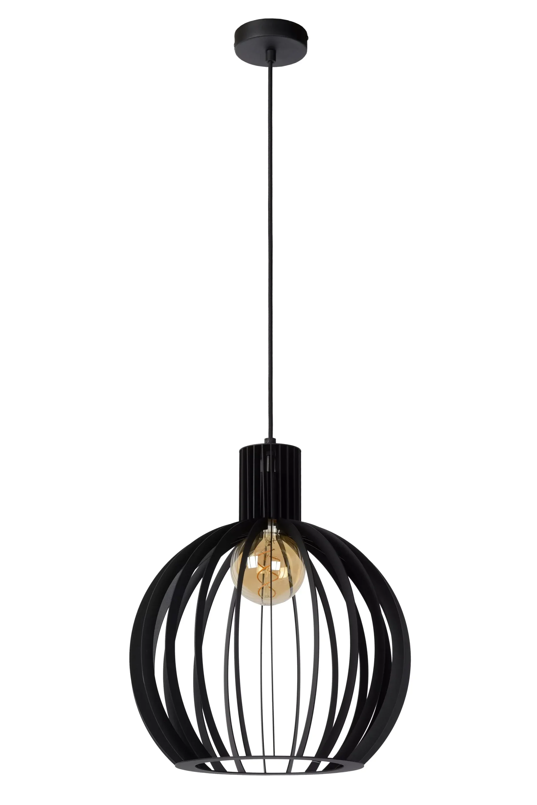 MIKAELA - Hanglamp - Ø 35 cm - 1xE27 - Zwart*Lucide New