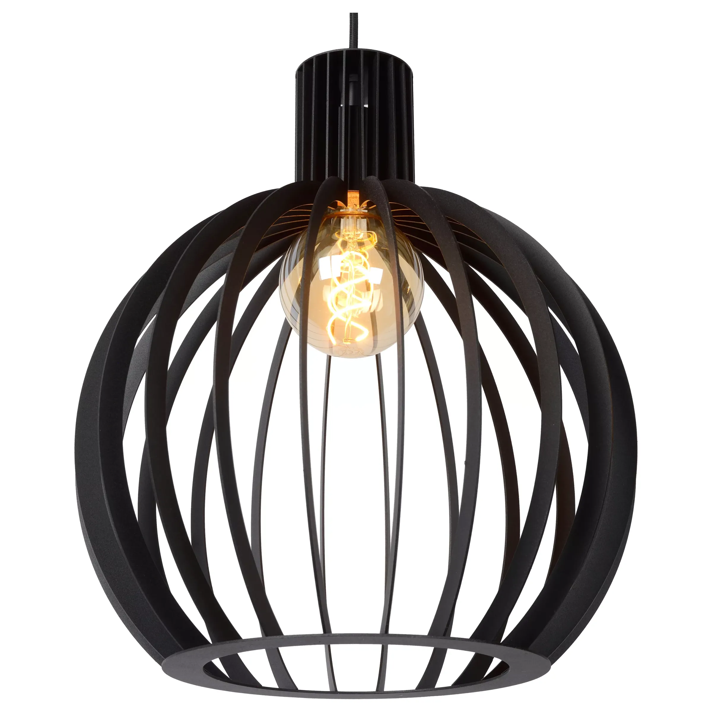 MIKAELA - Hanglamp - Ø 35 cm - 1xE27 - Zwart*Lucide New