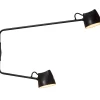 MILNE - Wandlamp - LED Dimb. - 2x8W 2700K - Zwart*Lucide New