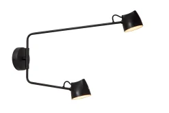 MILNE - Wandlamp - LED Dimb. - 2x8W 2700K - Zwart*Lucide New