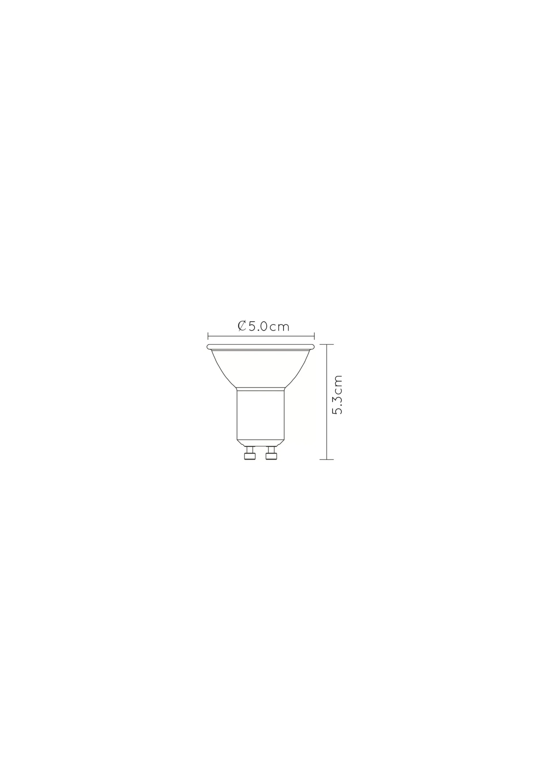 MR16 - Led lamp - Ø 5 cm - LED Dimb. - GU10 - 1x5W 3000K - Wit*Lucide Flash Sale