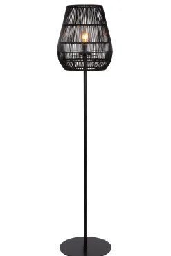 NERIDA - Vloerlamp Binnen/Buiten - Ø 35 cm - 1xE27 - IP44 - Zwart*Lucide Shop