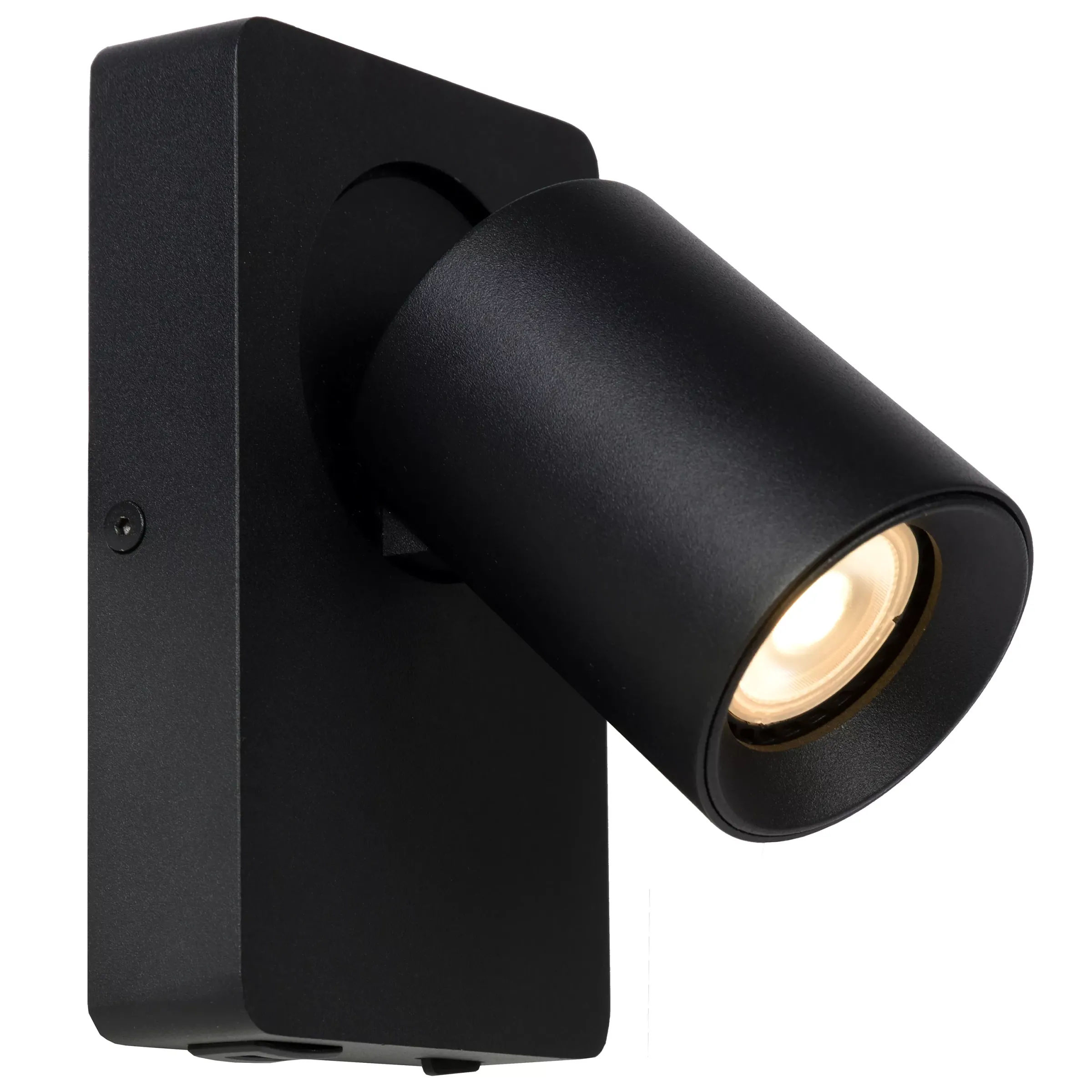 NIGEL - Bedlamp / Wandlamp - LED Dim to warm - GU10 - 1x5W 2200K/3000K - Met USB oplaadpunt - Zwart*Lucide Best