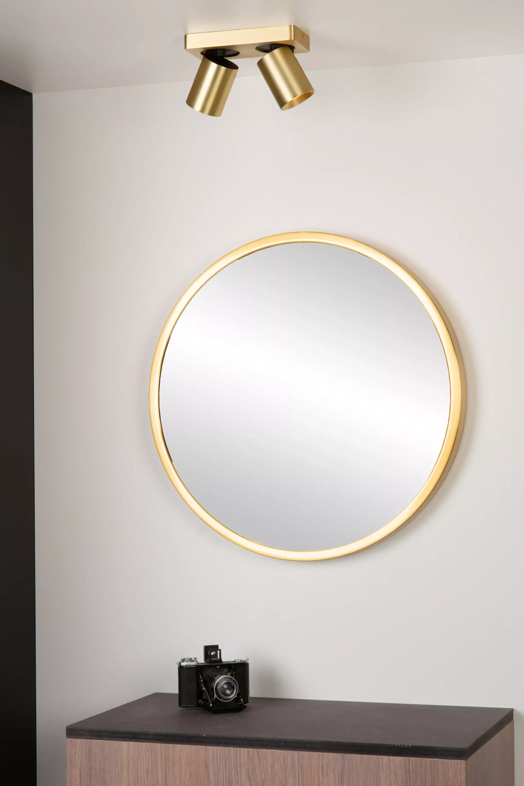 NIGEL - Plafondspot - LED Dim to warm - GU10 - 2x5W 2200K/3000K - Mat Goud / Messing*Lucide Outlet