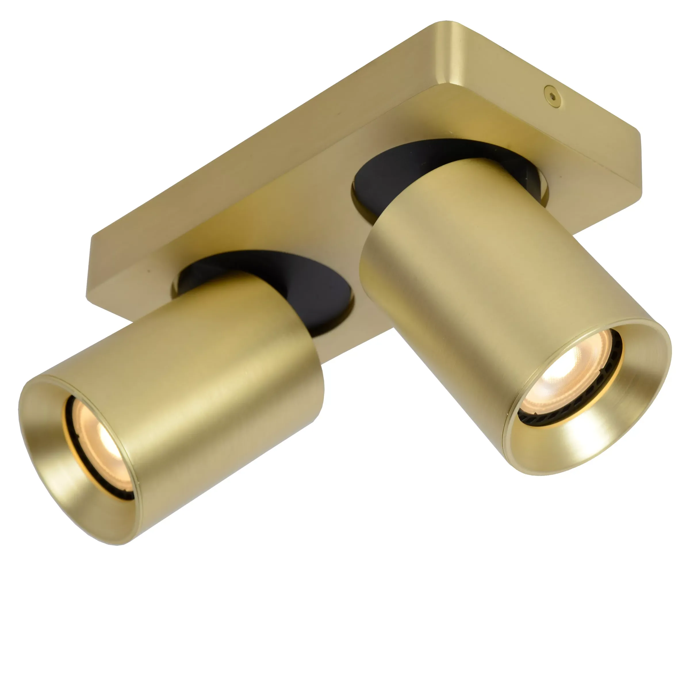 NIGEL - Plafondspot - LED Dim to warm - GU10 - 2x5W 2200K/3000K - Mat Goud / Messing*Lucide Outlet