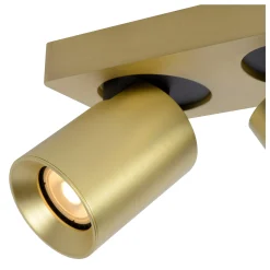 NIGEL - Plafondspot - LED Dim to warm - GU10 - 2x5W 2200K/3000K - Mat Goud / Messing*Lucide Outlet