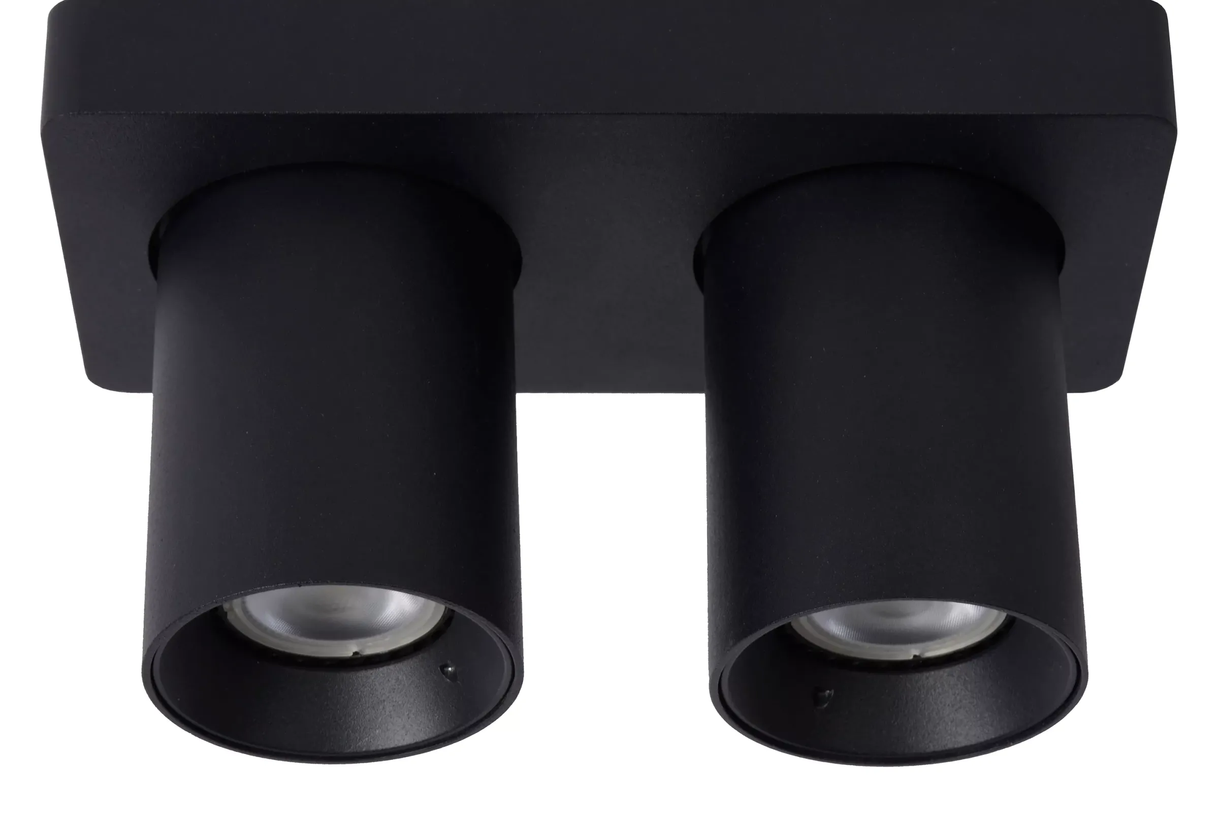 NIGEL - Plafondspot - LED Dim to warm - GU10 - 2x5W 2200K/3000K - Zwart*Lucide Best