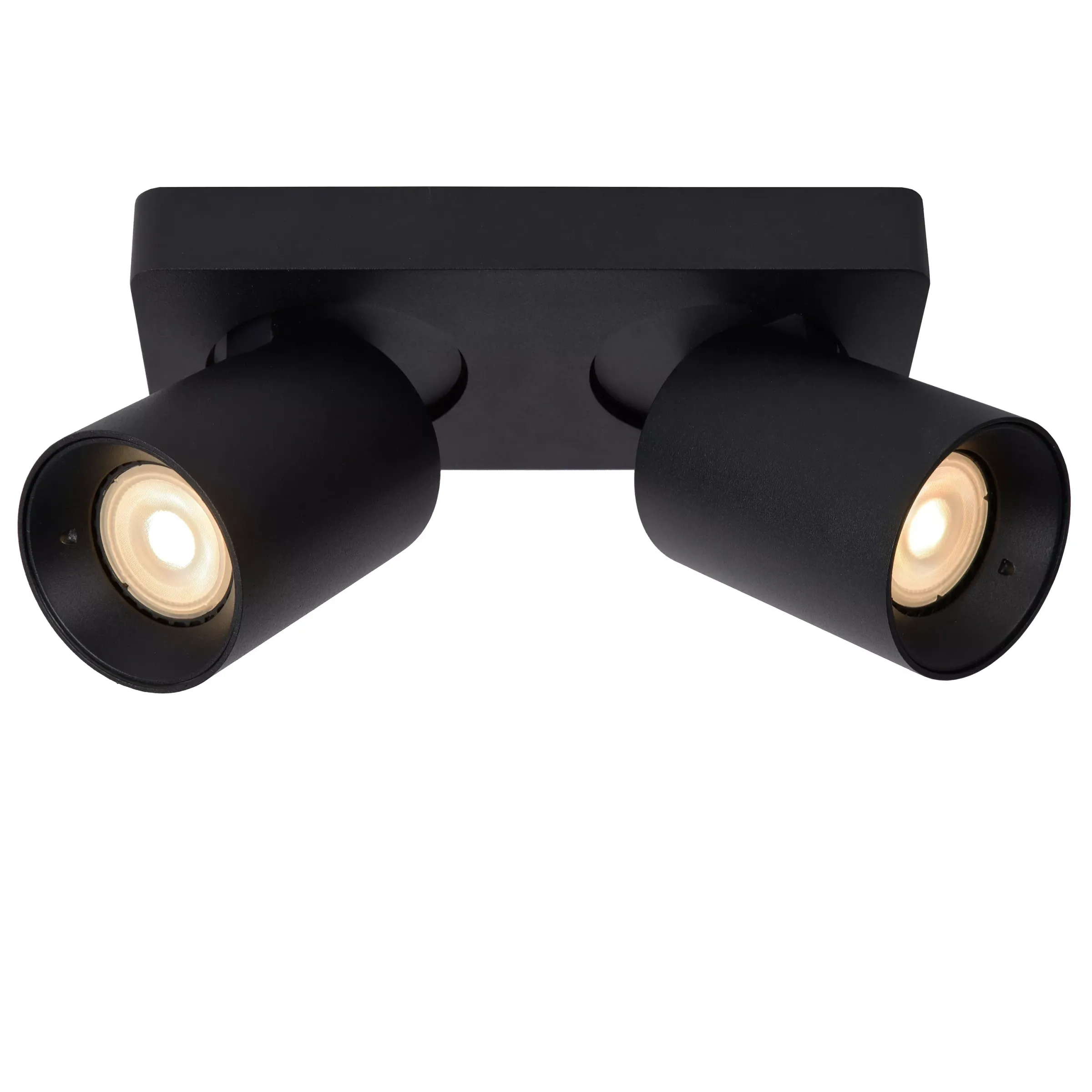 NIGEL - Plafondspot - LED Dim to warm - GU10 - 2x5W 2200K/3000K - Zwart*Lucide Best