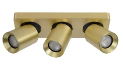 NIGEL - Plafondspot - LED Dim to warm - GU10 - 3x5W 2200K/3000K - Mat Goud / Messing*Lucide Best