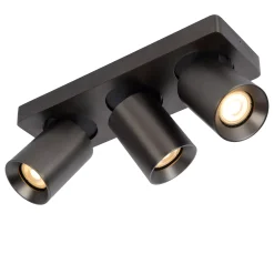 NIGEL - Plafondspot - LED Dim to warm - GU10 - 3x5W 2200K/3000K - Antraciet*Lucide Store