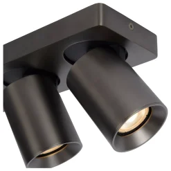 NIGEL - Plafondspot - LED Dim to warm - GU10 - 3x5W 2200K/3000K - Antraciet*Lucide Store