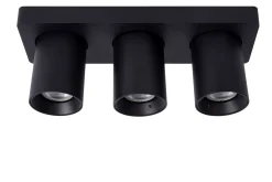 NIGEL - Plafondspot - LED Dim to warm - GU10 - 3x5W 2200K/3000K - Zwart*Lucide Sale