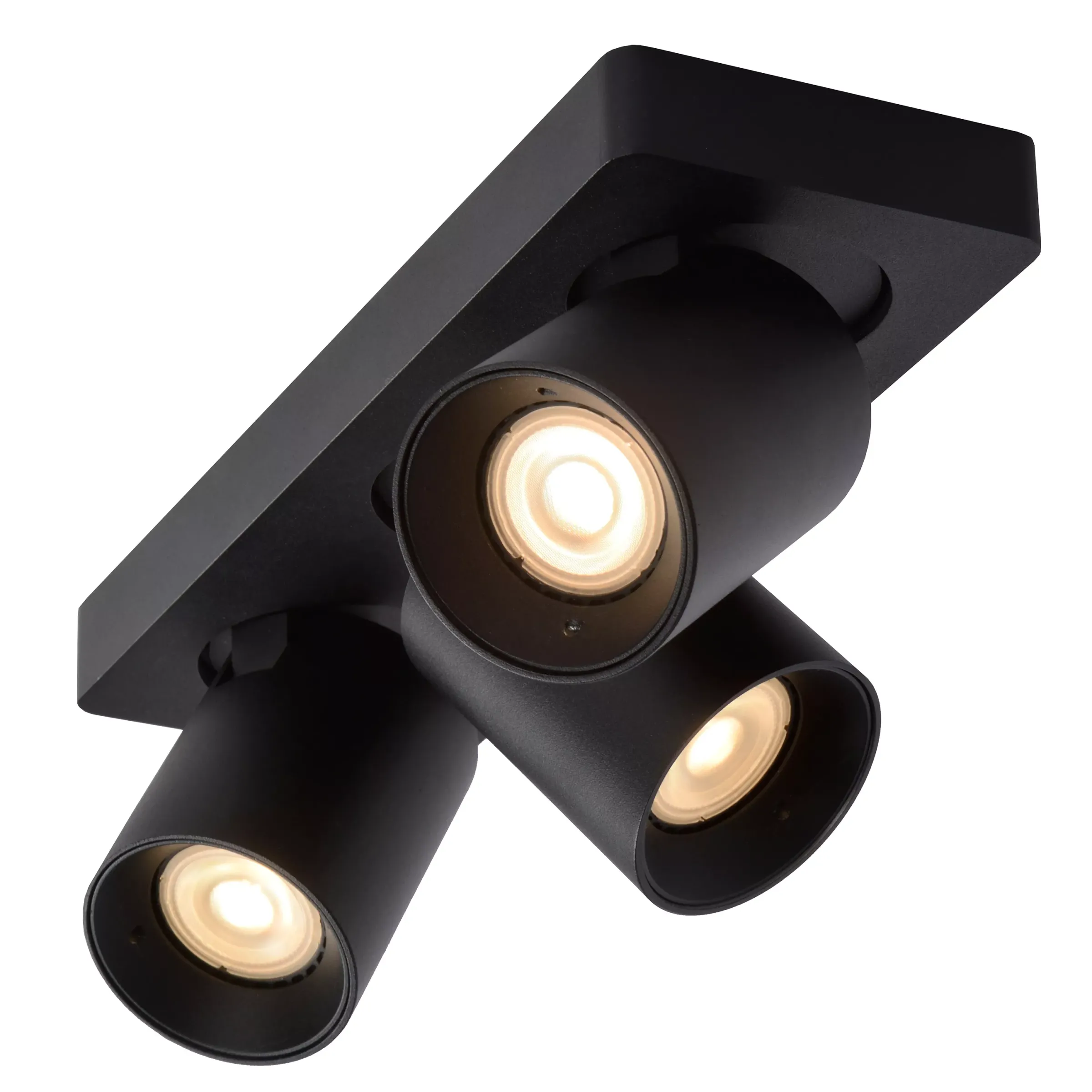 NIGEL - Plafondspot - LED Dim to warm - GU10 - 3x5W 2200K/3000K - Zwart*Lucide Sale