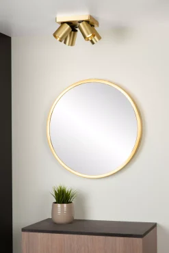 NIGEL - Plafondspot - LED Dim to warm - GU10 - 4x5W 2200K/3000K - Mat Goud / Messing*Lucide Fashion