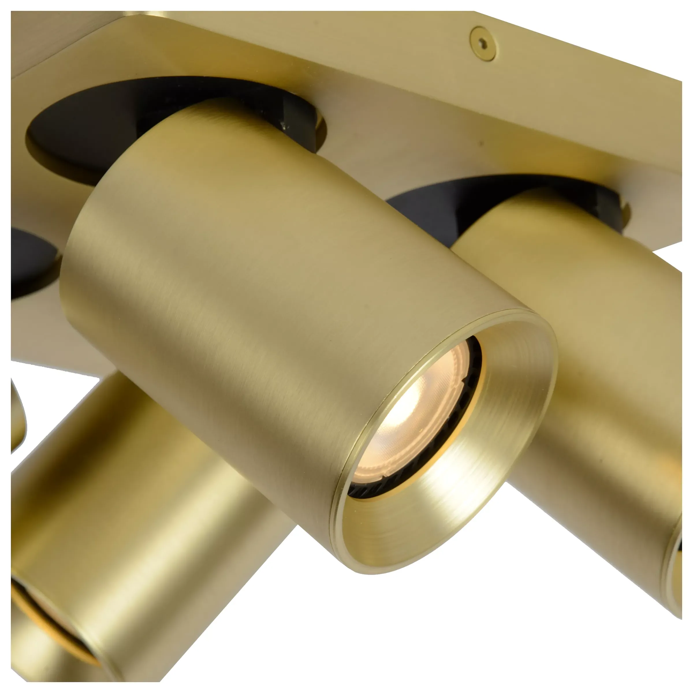NIGEL - Plafondspot - LED Dim to warm - GU10 - 4x5W 2200K/3000K - Mat Goud / Messing*Lucide Fashion