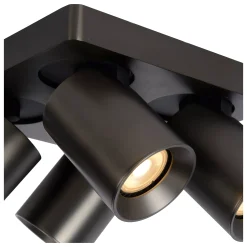 NIGEL - Plafondspot - LED Dim to warm - GU10 - 4x5W 2200K/3000K - Antraciet*Lucide Hot