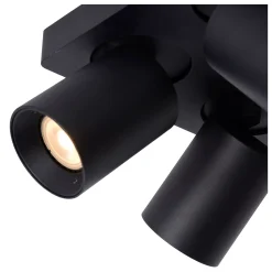 NIGEL - Plafondspot - LED Dim to warm - GU10 - 4x5W 2200K/3000K - Zwart*Lucide Shop