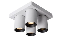 NIGEL - Plafondspot - LED Dim to warm - GU10 - 4x5W 2200K/3000K - Wit*Lucide Outlet
