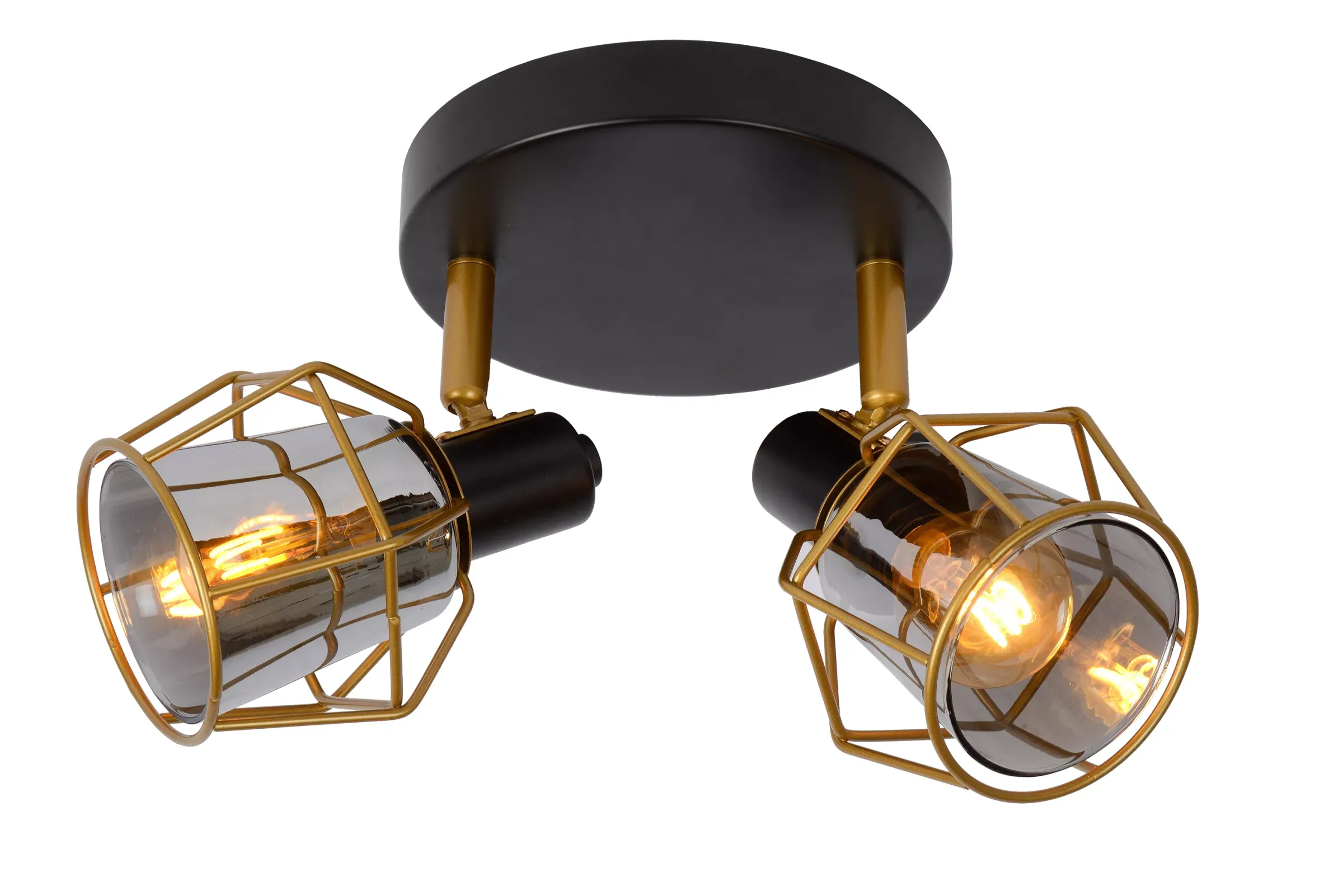 NILA - Plafondspot - 2xE14 - Zwart*Lucide Clearance