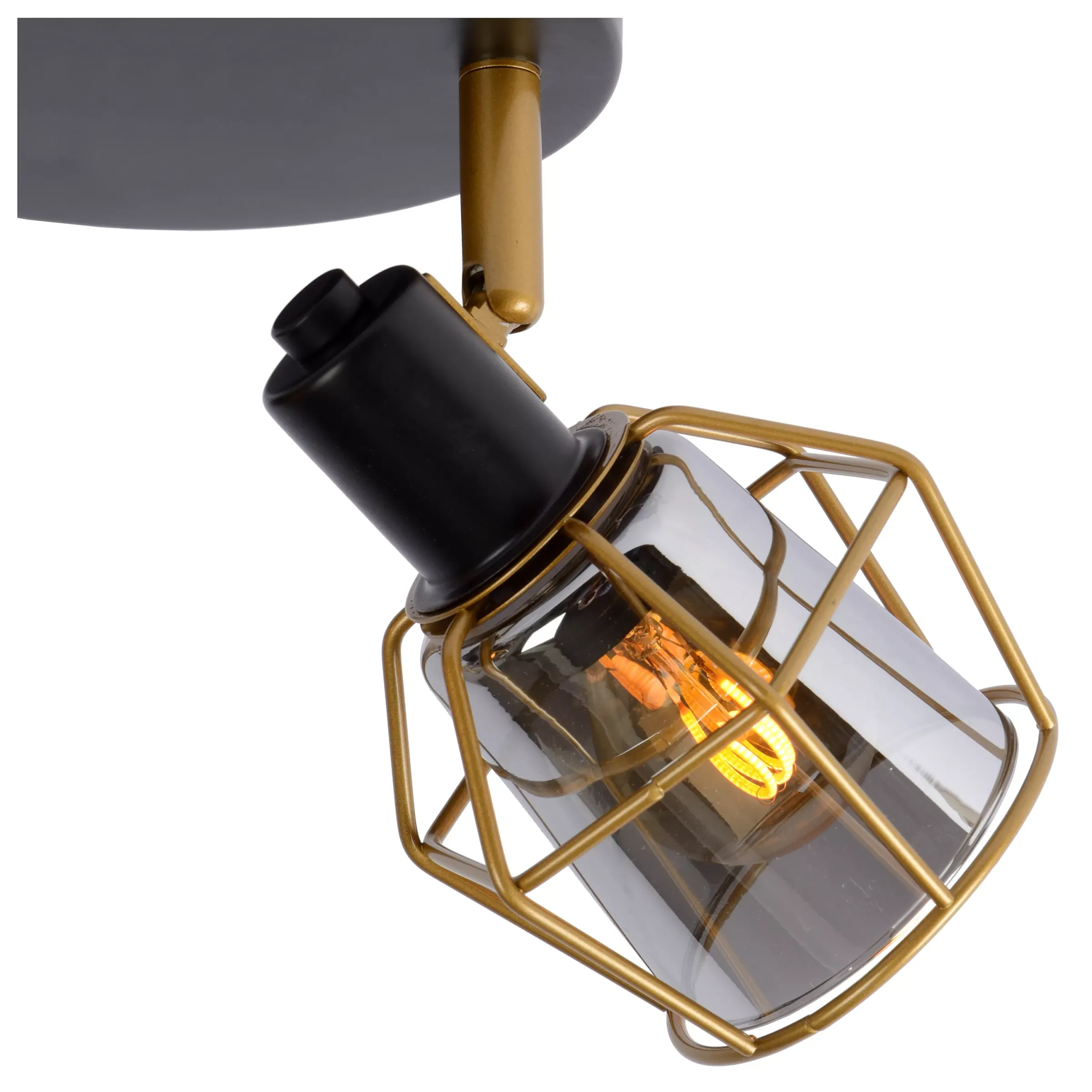 NILA - Plafondspot - Ø 36 cm - 3xE14 - Zwart*Lucide Cheap