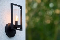NISPEN - Wandlamp Binnen/Buiten - 1xE14 - IP44 - Zwart*Lucide Outlet