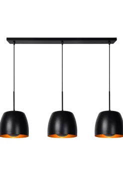 NOLAN - Hanglamp - 3xE27 - Zwart*Lucide Outlet