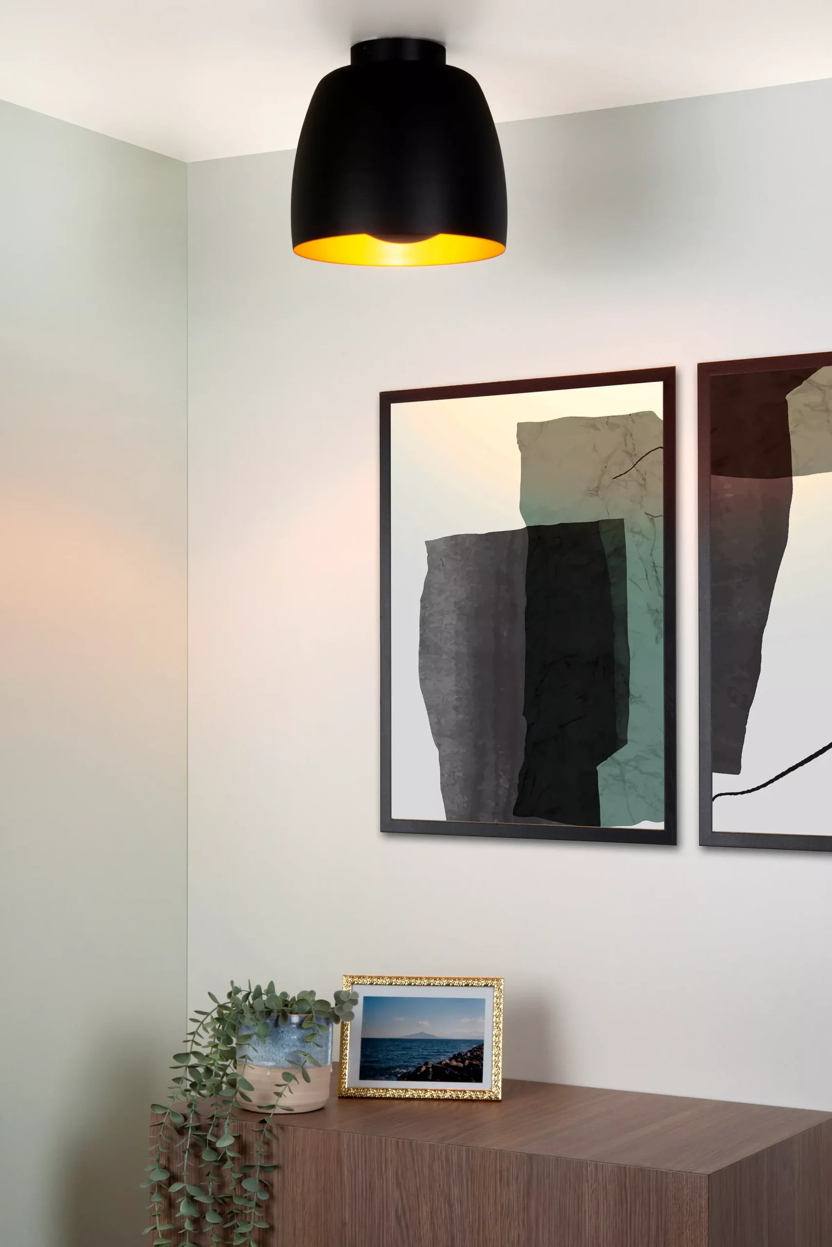 NOLAN - Plafonnière - Ø 24 cm - 1xE27 - Zwart*Lucide Flash Sale