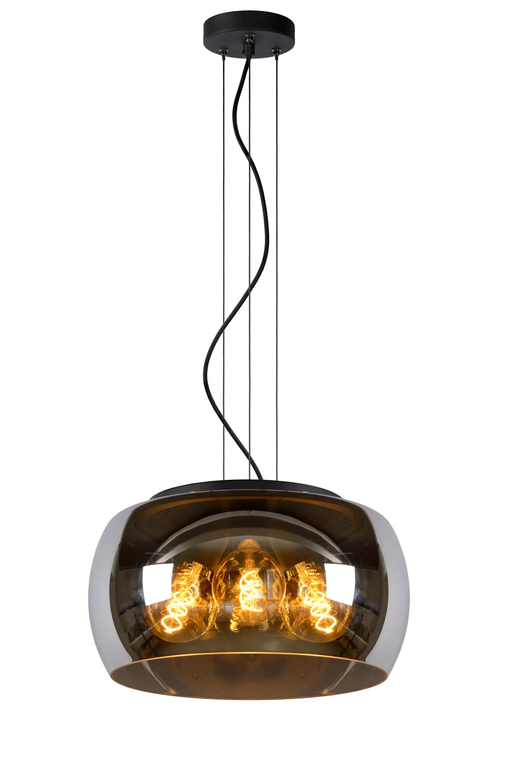 OLIVIA - Hanglamp - Ø 40 cm - 3xE27 - Fumé*Lucide Best