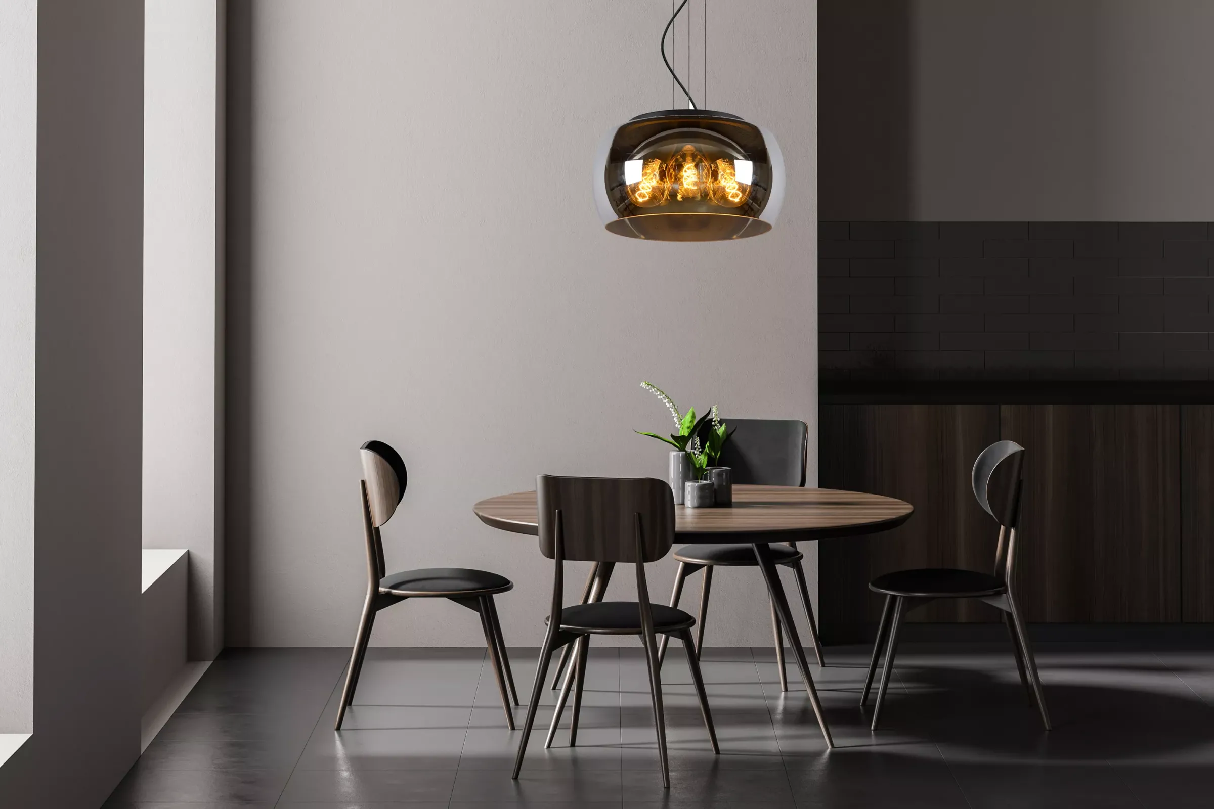 OLIVIA - Hanglamp - Ø 40 cm - 3xE27 - Fumé*Lucide Best