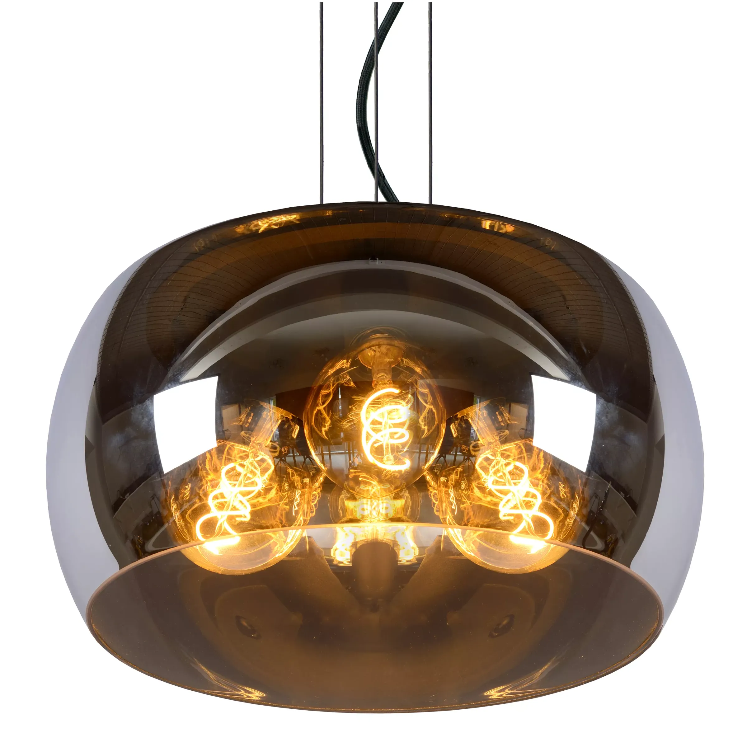 OLIVIA - Hanglamp - Ø 40 cm - 3xE27 - Fumé*Lucide Best