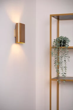 OVALIS - Wandlamp - 2xE14 - Mat Goud / Messing*Lucide Flash Sale
