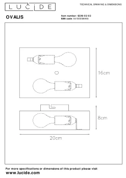 OVALIS - Wandlamp - 2xE14 - Mat Goud / Messing*Lucide Flash Sale