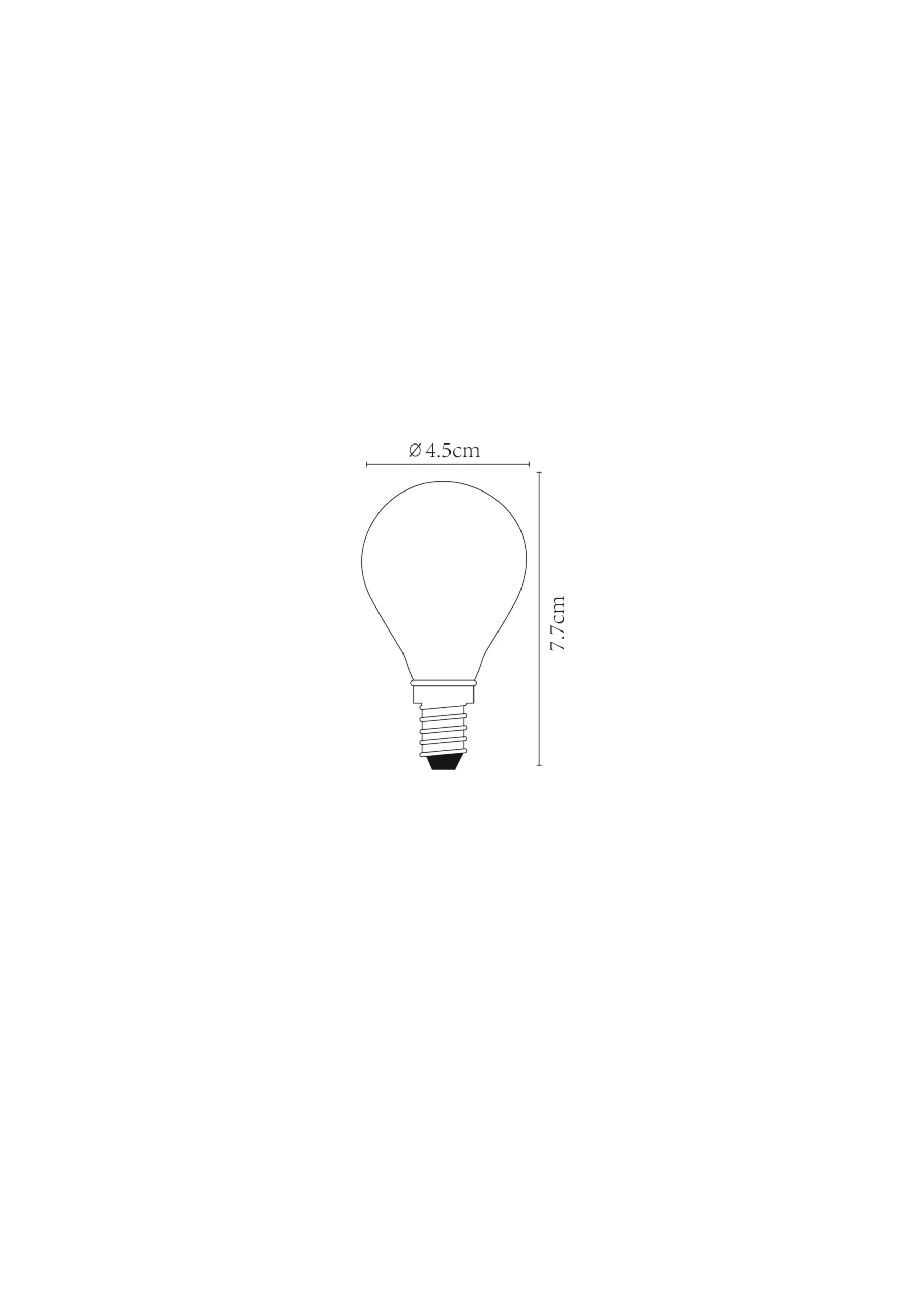 P45 - Filament lamp - Ø 4,5 cm - LED Dimb. - E14 - 1x4W 2700K - Transparant*Lucide Clearance