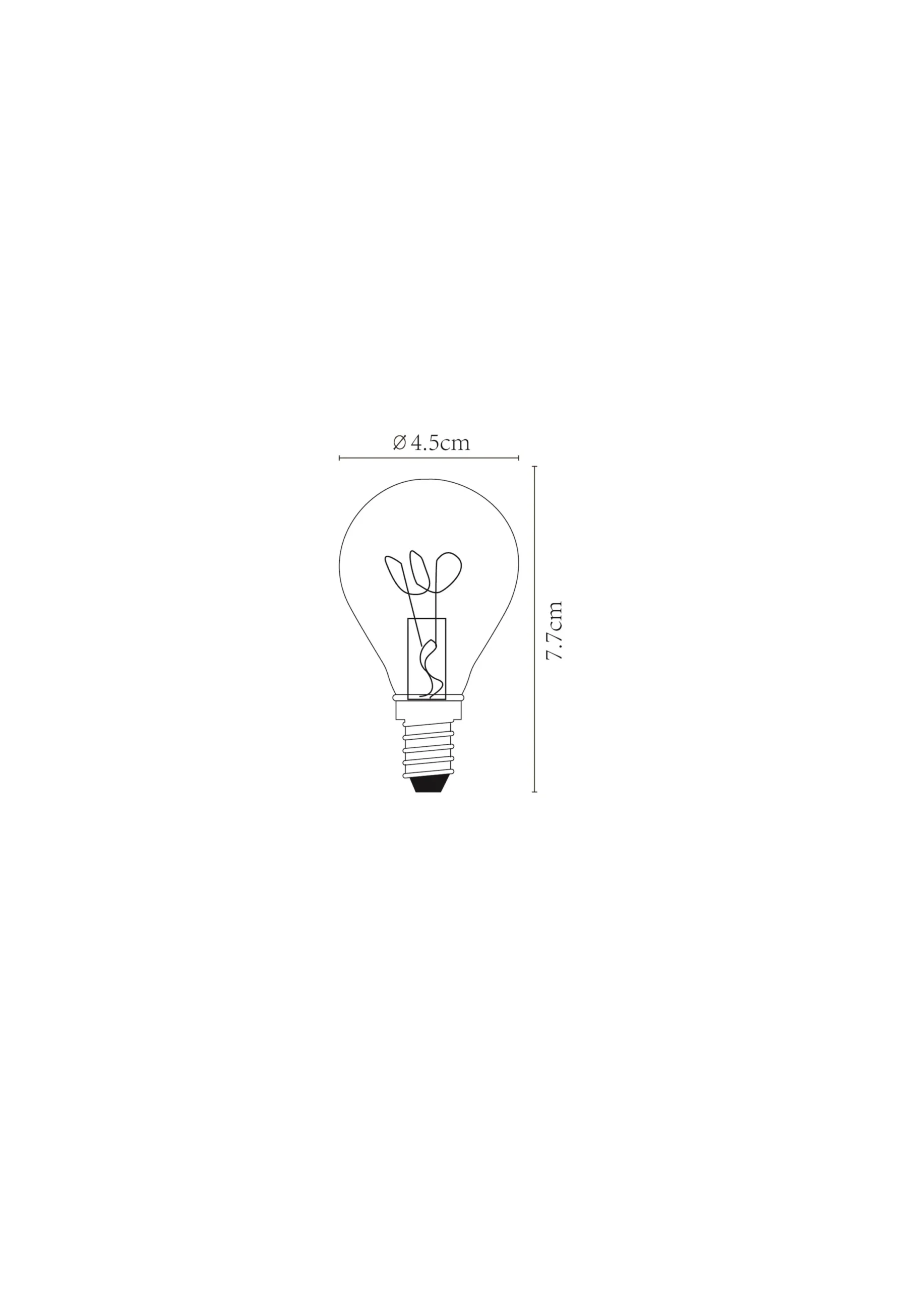 P45 - Filament lamp - Ø 4,5 cm - LED Dimb. - E14 - 1x3W 2200K - Amber*Lucide Clearance
