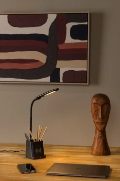 PENNY - Bureaulamp - LED Dimb. - 1x4,7W 3000K - Met draadloze oplader - Zwart*Lucide Store